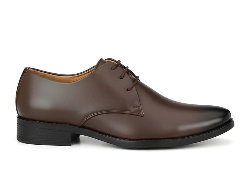 WUGO::Latest Fabulous Men Formal Shoes|Brown Derby Shoes|Office Shoes For Men's & Boys (Free Home Delivery) view 3