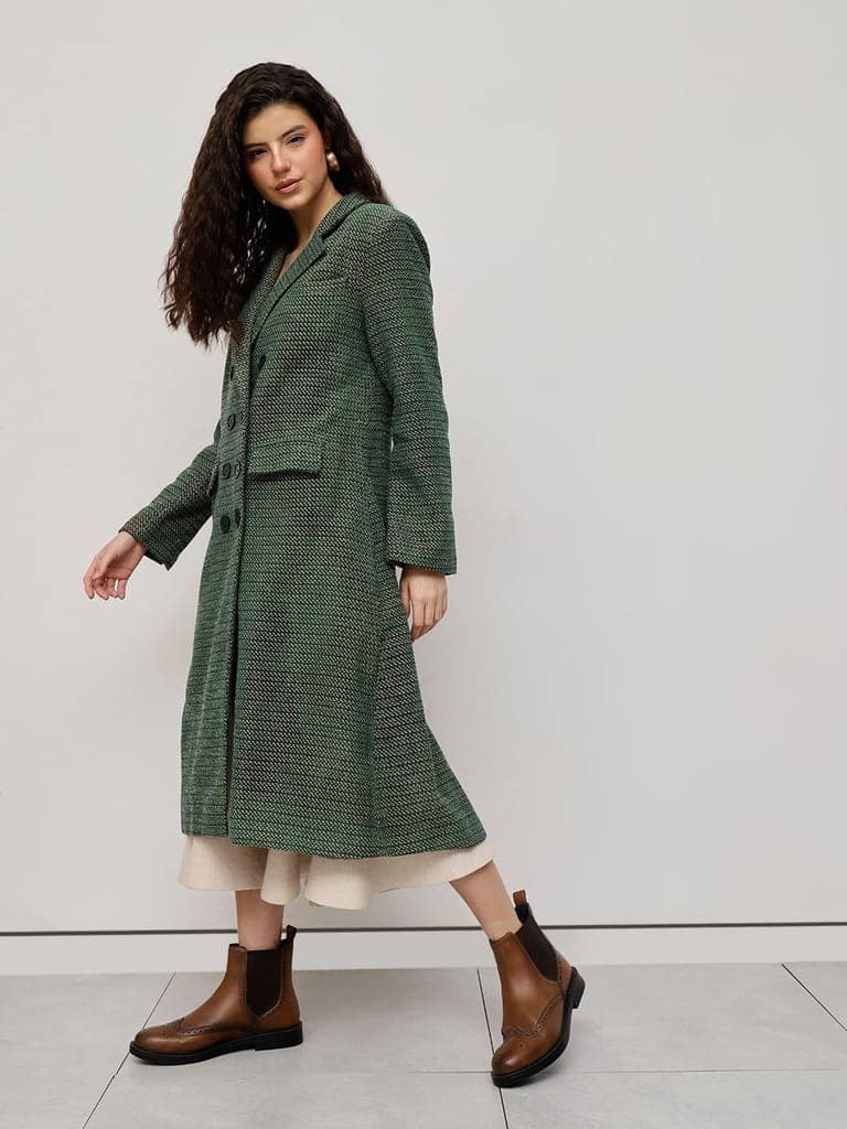 Verdant Elegance Over Coat view 4