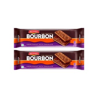 Britannia The Original Bourbon Creme Biscuit With Chocolate - Pack of 2