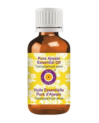 Deve Herbes Ajwain Essential Oil (Trachyspermum ammi) Pure | Non-Sticky | Non-greasy | Lightweight | Men & Women | All Skin Types | Steam Distilled 50ml Deve Herbes Ajwain Essential Oil (Trachyspermum ammi) Pure | Non-Sticky | Non-greasy | Lightweight |