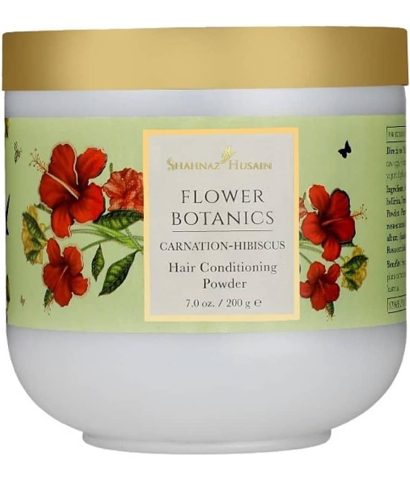 Shahnaz Husain Flower Botanics Carnation Hibiscus Hair Conditioning Powder(200g)