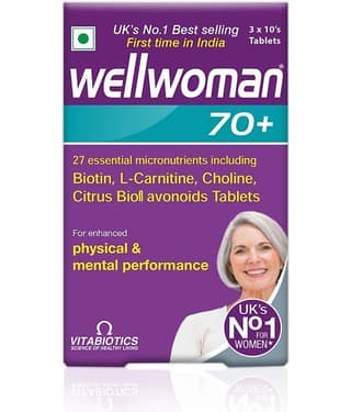 Wellwoman 70+ Multivitamin health supplements for women- 30 tablets health supplement 30 no.s Multivitamins Tablets