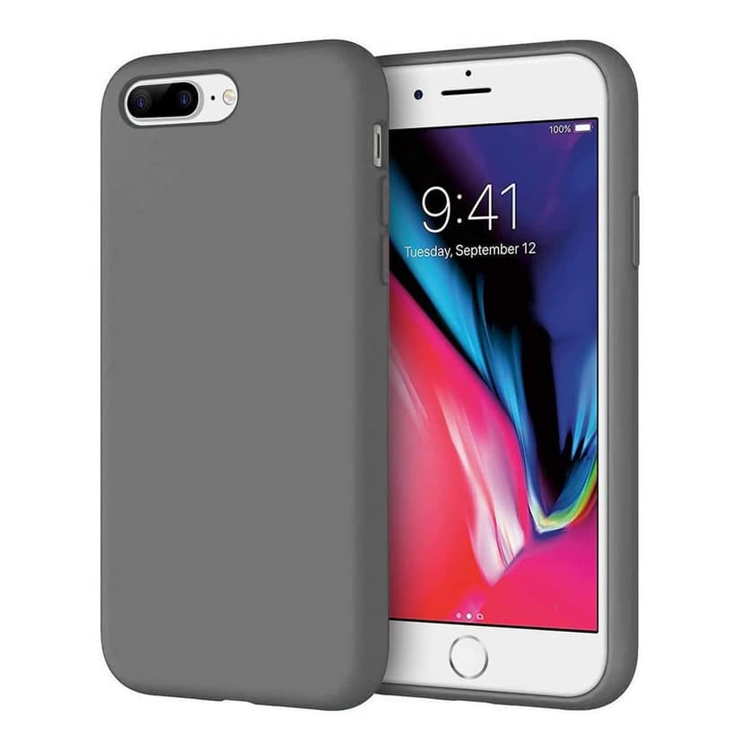 LIRAMARK Liquid Silicone Soft Back Cover Case for Apple iPhone 7 Plus / 8 Plus