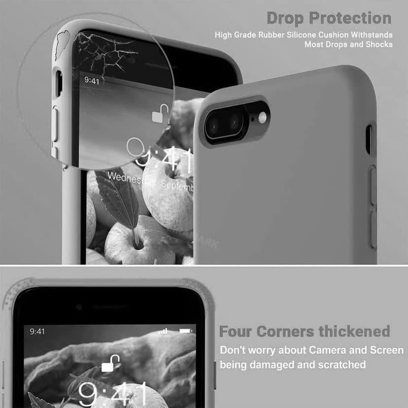 LIRAMARK Liquid Silicone Soft Back Cover Case for Apple iPhone 7 Plus / 8 Plus view 5