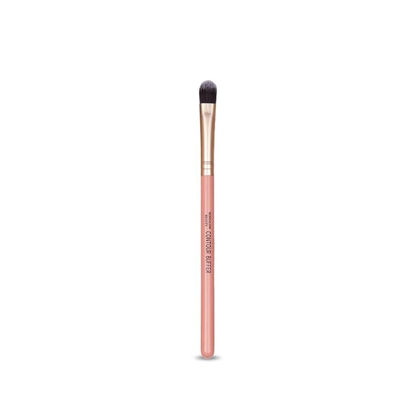 BUNGALOW BEAUTY Contour Buffer Brush, Pink and Gold, 15 cm, Synthetic Bristles