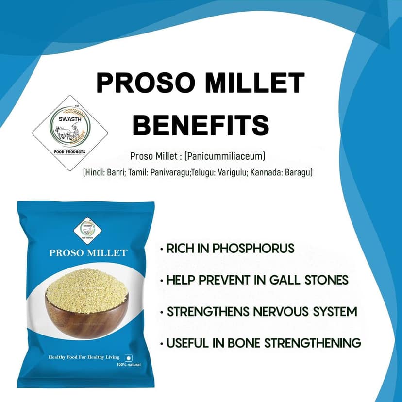 SWASTH Unpolished and Natural Millet Combo Pack of 5 - 1Kg Each (Kodo, Little, Browntop, Foxtail, Proso Millets) view 7