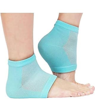 KHODAL ENTERPRIZE Silicone Gel Heel Socks With Gel Pad Heel Socks With Gel Pad Foot Protectors Free Size Free Size