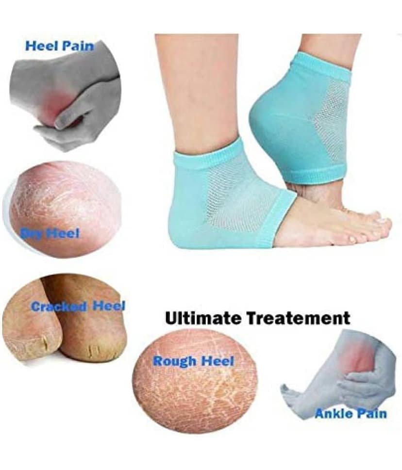 KHODAL ENTERPRIZE Silicone Gel Heel Socks With Gel Pad Heel Socks With Gel Pad Foot Protectors Free Size Free Size view 2