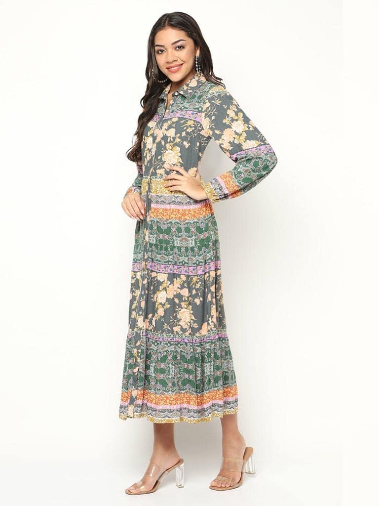Prismatic Multicolor Maxi Dress view 2