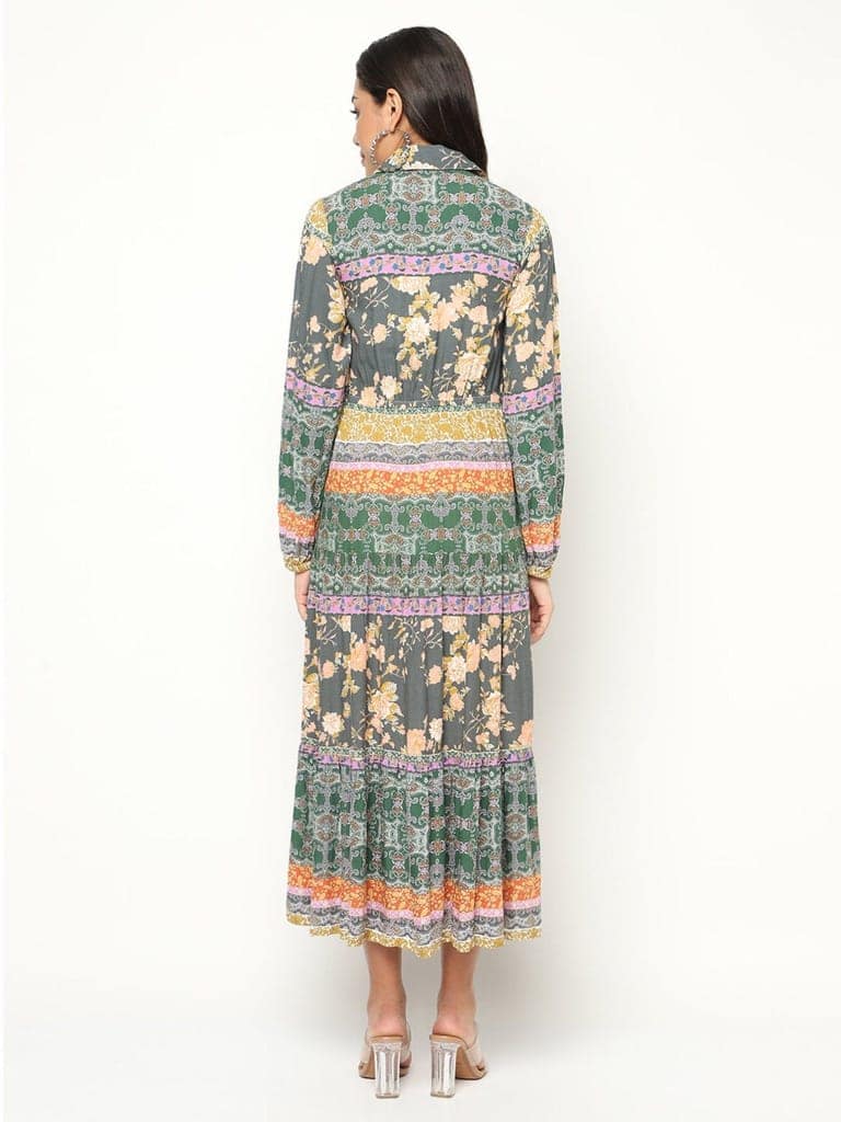 Prismatic Multicolor Maxi Dress view 3