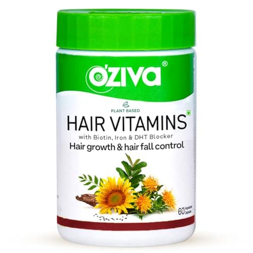 OZiva Hair Vitamins, Hair Growth, Hair Fall Control Supplements,60 capsule OZiva Hair Vitamins, Hair Growth, Hair Fall Control Supplements,60 capsule - 60 count (Pack of 1) view 2