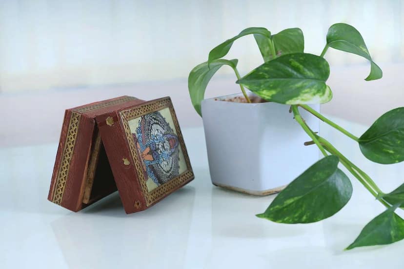 EleganceCraft WoodAura Brown Jewellery Box view 2