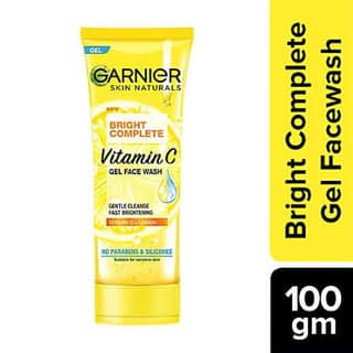 GARNIER BRIGHT COMPLETE VITAMIN C GEL FACE WASH 100G