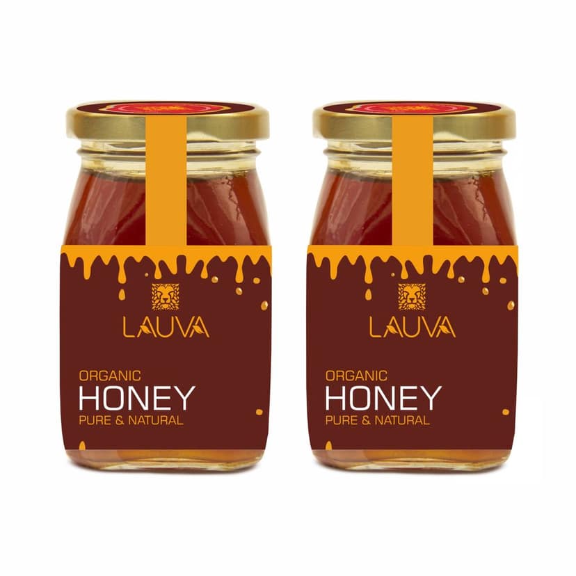 Lauva Organic Forest Raw Honey | Unprocessed, Unpasteurized, No Additives & Sweeteners - 100% Pure and Natural for Weight Loss, Cough and Digestive Problems…