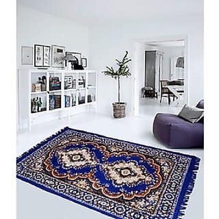 Blue Polyester Carpet(152.5 cm X 213.5 cm