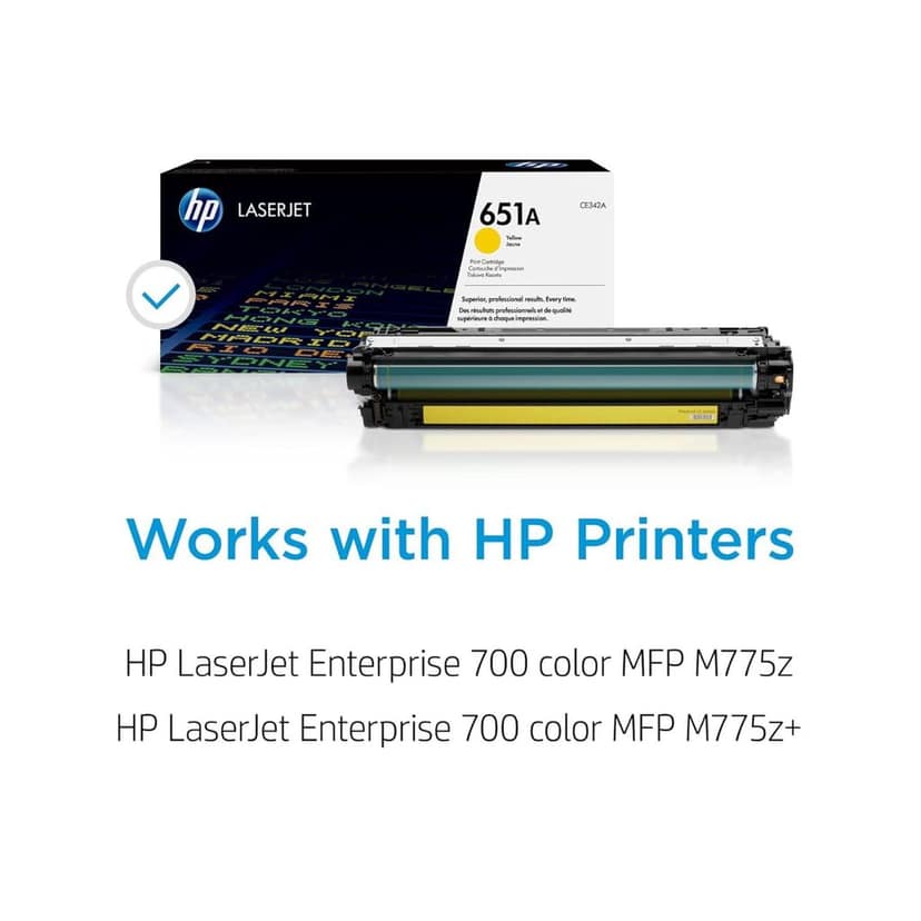HP 651A Yellow Original LaserJet Toner Cartridge (CE342A)