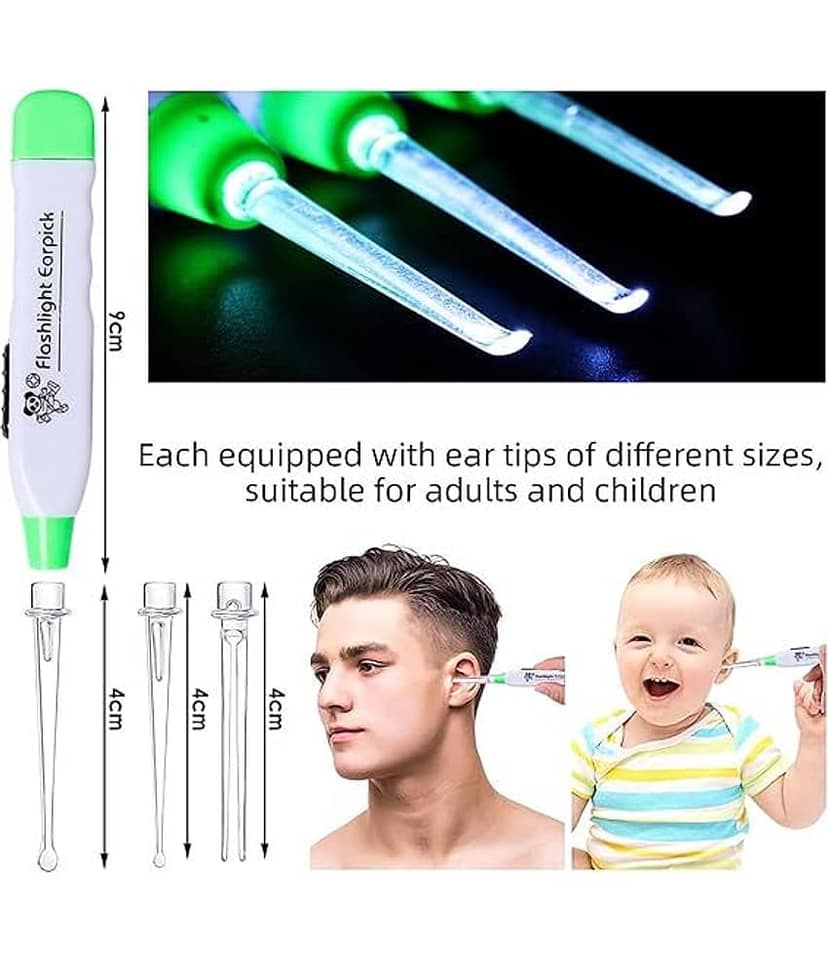 Ear wax Remover with LED Flashlight Ear pick Ear cleaning tools for kids and adults view 2