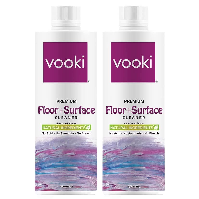 Vooki Ecofriendly Disinfectant Floor & Surface Cleaner, Green Chemistry - 500ml Each (Pack of 2)…