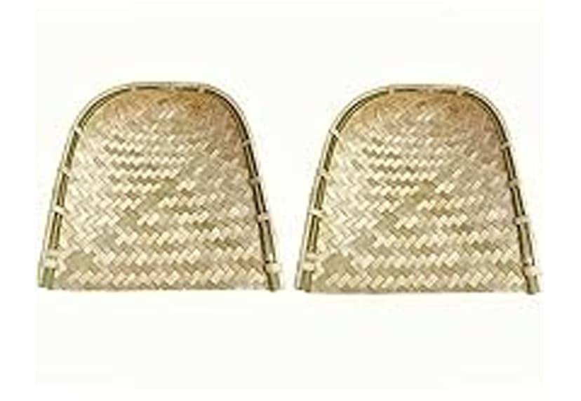 (Pack of 2) Big size Handmade Bamboo Soop With 100% Bamboo by Handicraft Expert For Kitchen Use & Rice Clean/ Chhath Pooja Soop