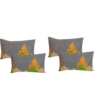 Handloomwala - Pack of 4 Cotton Geometric Standard Size Pillow Cover ( 68.58 cm(27) x 43.18 cm(17) ) - Multi