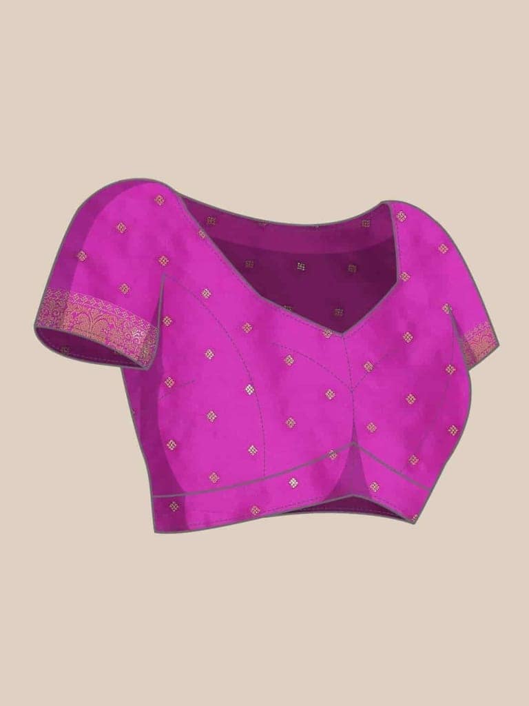 Women's Banarasi Art Silk Saree With Unstiched Blouse Piece view 6