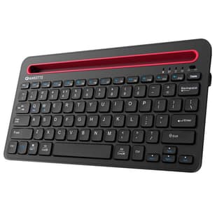 Amkette Optimus Pro Wireless Keyboard/Bluetooth Keyboard, Multi Device (4in1) Rechargeable, Premium Scissor Keys | One Click Device Switching & AI Access for MacOS & Windows | Tablet & Phone Holder Amkette Optimus Pro Wireless Keyboard/Bluetooth Keyboard
