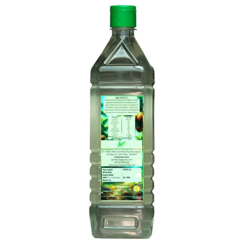 Wood Pressed Coconut Oil - 1 L - 1 BOTTLE view 2