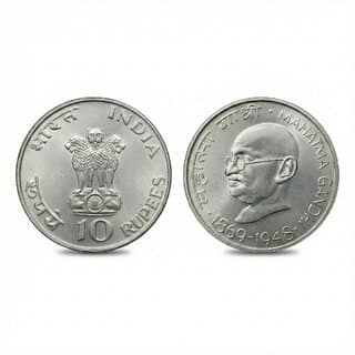 10 Rupees 1869-1948 Mahatma Gandhi, India Silver-plated Fantasy Coin Edition