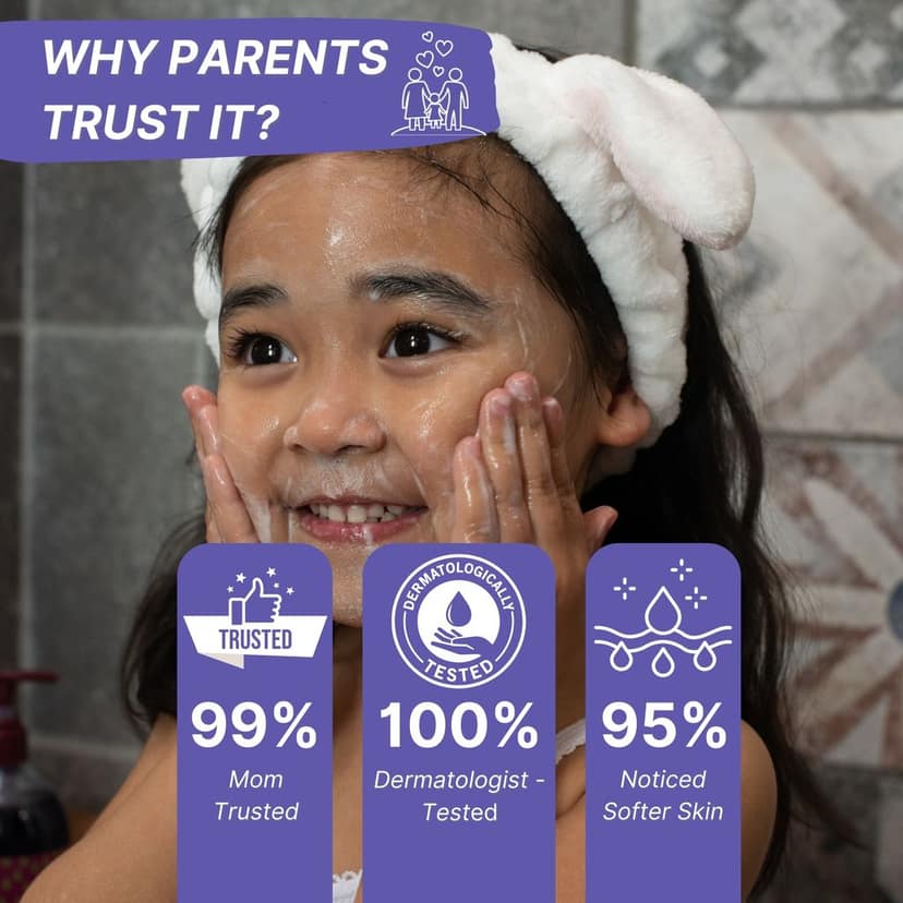 HealthBest Kids Multivitamin Face Wash - 100ml with Organic Blueberry - Natural, Non Toxic & Safe - For Normal, Oily & Combination Skin - Tear-Free, Paraben-Free, SLS-Free - Nourishing & Brightening Daily Cleanser view 5