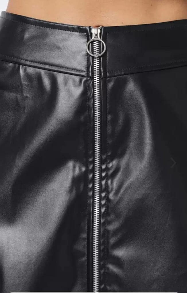 Women Leather Skirt view 3