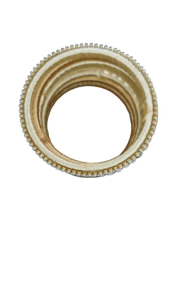 Pearl and Kundan Bangle Set for Women - Traditional Indian Jewelry view 4