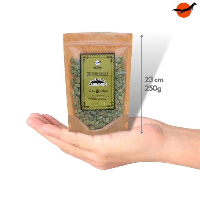 Nilgiri Marten Idukki Green Cardamom (Elaichi) 8.5 MM+ Cardamom pods, GiTagged view 6