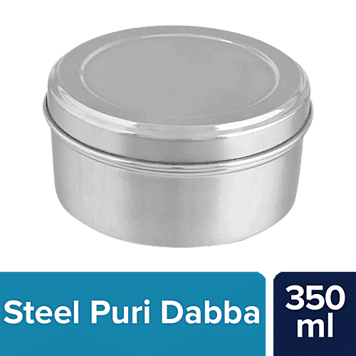 BB Home Storage Container/Puri Dabba - No.7, Stainless Steel, Durable, Rust Proof, 350 ml (1 pc)