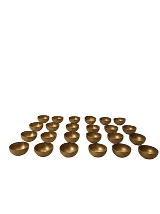 Homestyle India Designer Base Diya - Perfect for Home Decor, Diwali, and Temple Decorations showpiece- Gold, 4inch, Set of 96