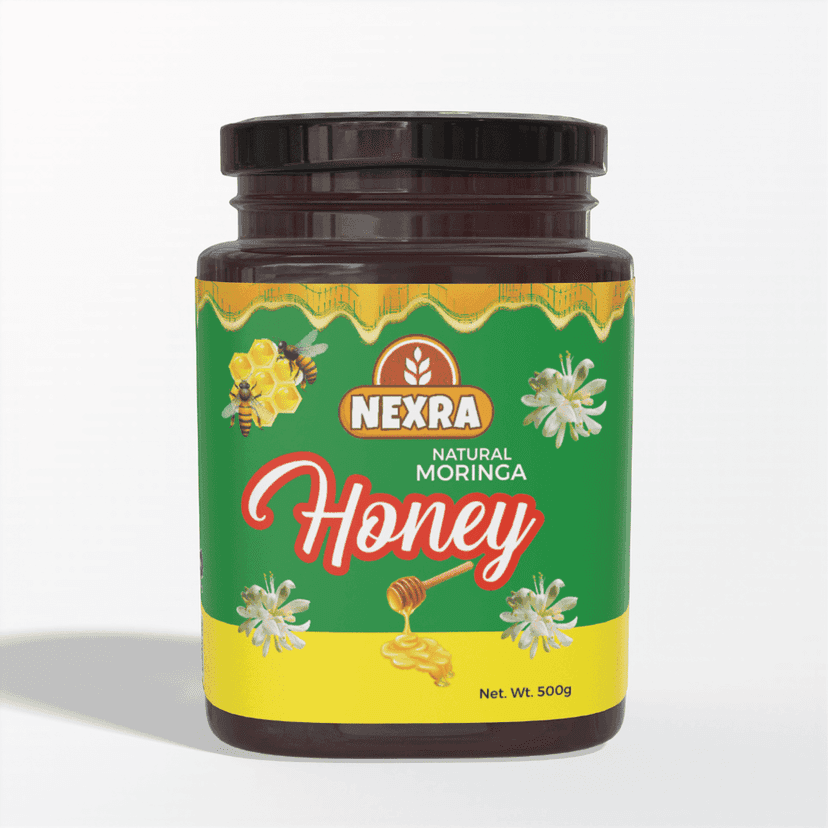 Nexra Moringa Honey 500g | Pure & Natural Sweetener | Rich in Antioxidants & Nutrients | Boosts Energy & Immunity