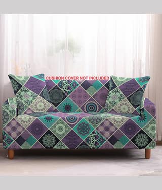 House Of Quirk 3 Seater Polyester Single Sofa Cover Set