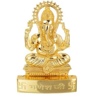 Kesar Zems Gold Plated Ganesh ji Idol