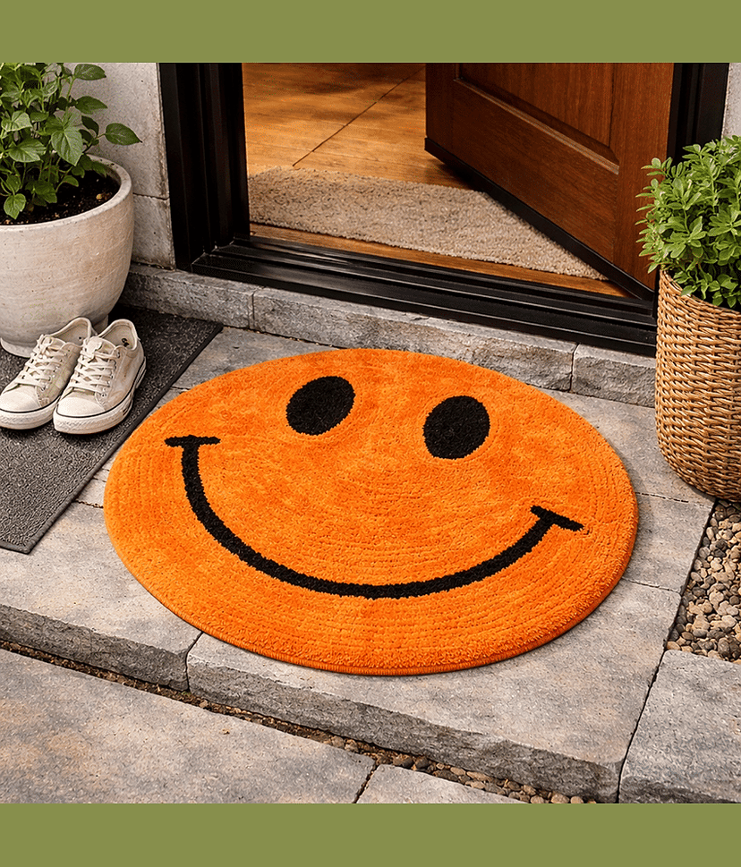 LADLI JEE Set of 1 Regular Polyester Door Mat ( 53 X 53 cm ) Purple
