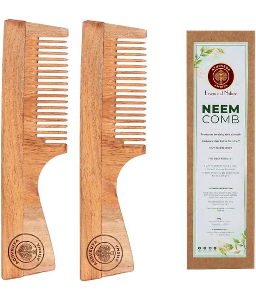 Ayurveda Amrita - Wide Tooth Comb For All Hair Types ( Pack of 2 )
