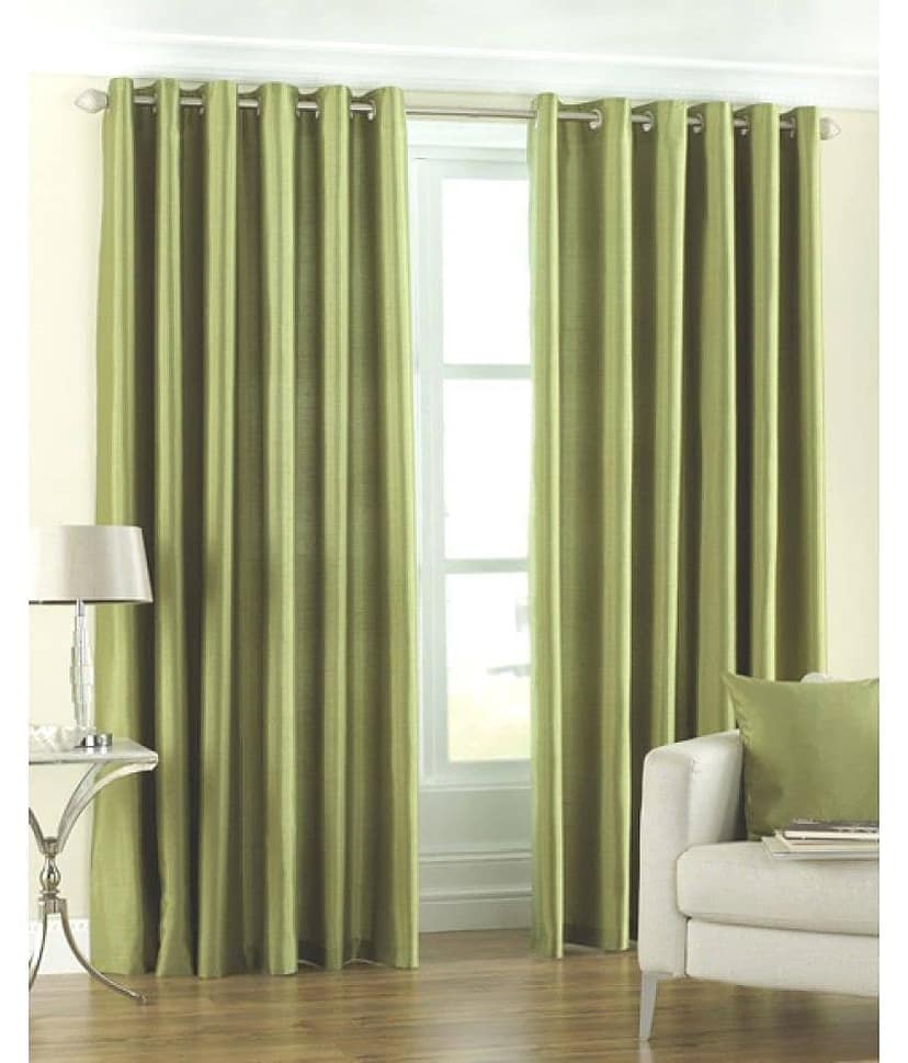 Homefab India Plain Semi-Transparent Eyelet Door Curtain 6ft (Pack of 2) - Maroon