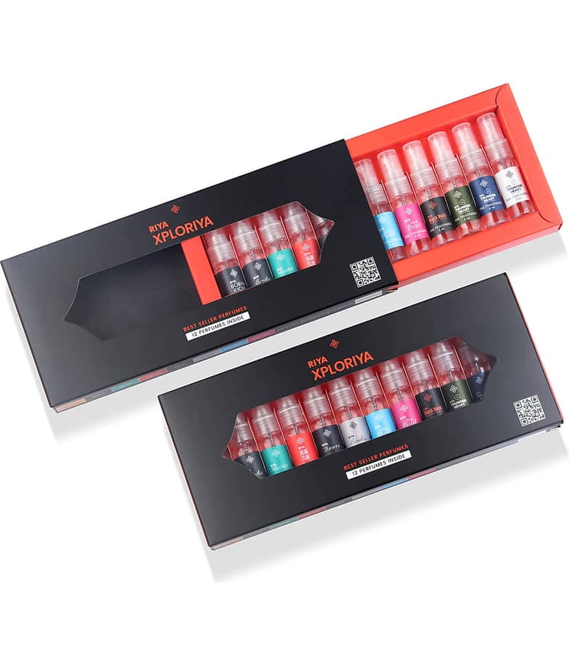 Riya XPLORIYA Best Seller Unisex Fragrance Gift Set | 12x5ml | Pocket Friendly Eau de Parfum - 60 ml (For Men & Women) view 2
