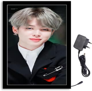 NOKKES Bts Light Photo Frame 8X10 inch Led Light photo Frame With Light Adaptor Led Light Photo Frame Black Color Photo Frame_AQW186
