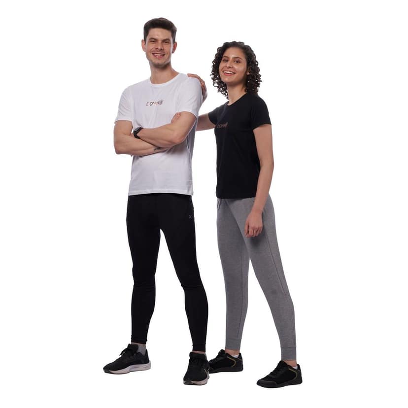 DOMIN8 Men's chest metallic branded Couple T-Shirt view 4