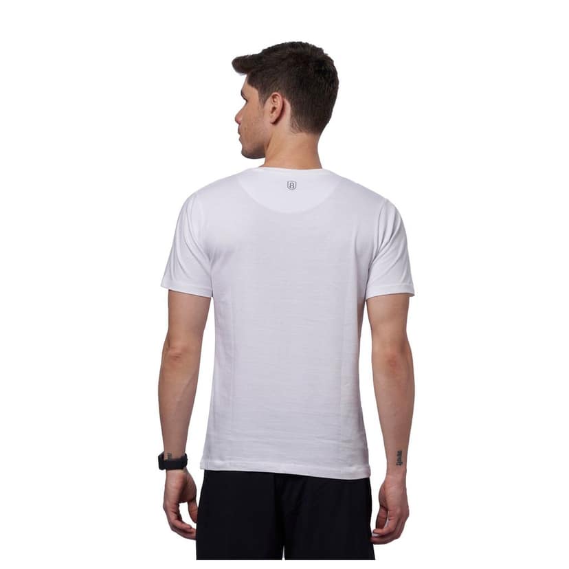 DOMIN8 Men's chest metallic branded Couple T-Shirt view 7