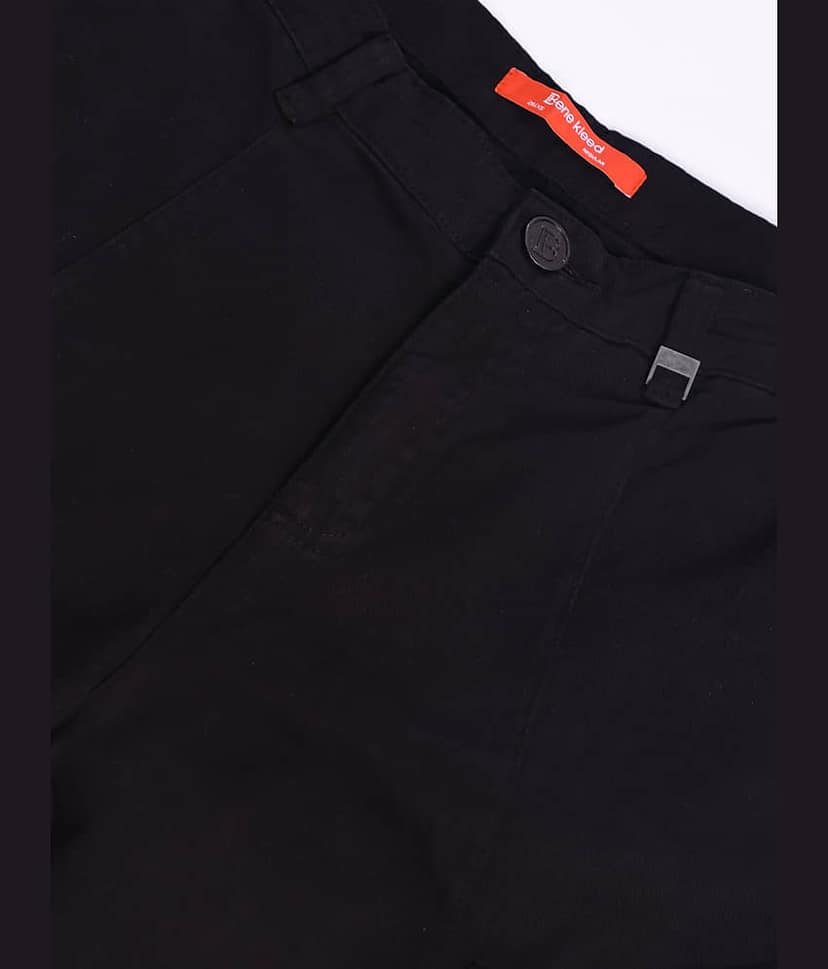 Bene Kleed Women Cotton Casual Trousers ( Black ) view 6