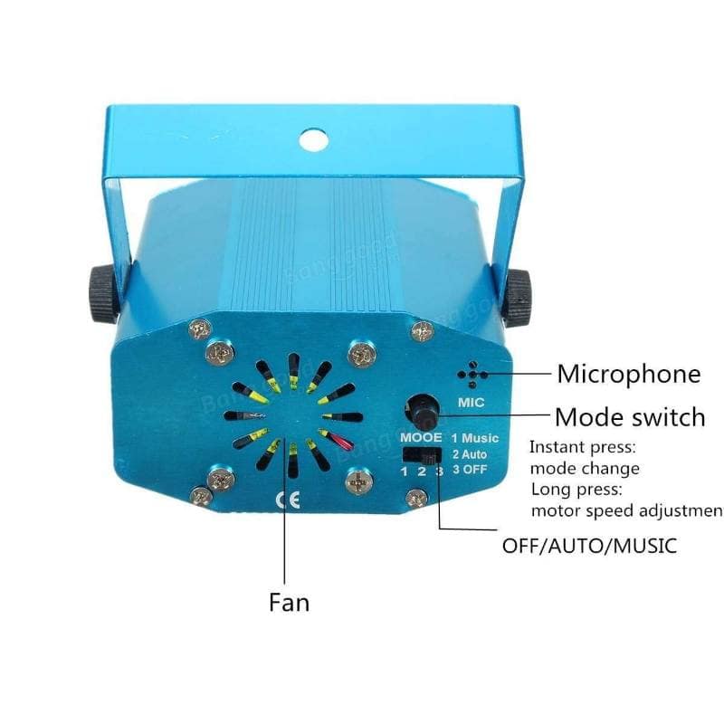 Laser Stage Lighting Projector (Blue) | Dynamic Multi-Color Light Effects | Party & Event Decor view 9