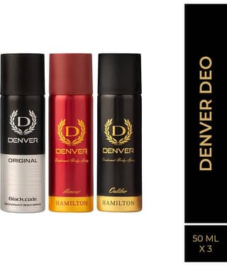 Denver Caliber, Honour & Black Code 50 ml Each Deodorant Spray for Men 150 ml ( Pack of 3 )