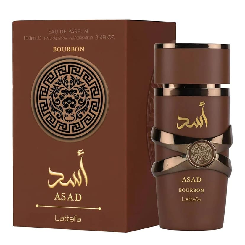 Lattafa Asad Bourbon Eau de Parfum for Men – 100 ml | Long Lasting Woody Amber Fragrance