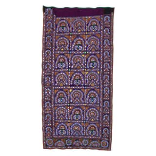 Garvi Gurjari (A Gujarat Govt Enterprise Multicolor Hand Embroidered Wall Hanging With Mirror Work(GGCEWH34)