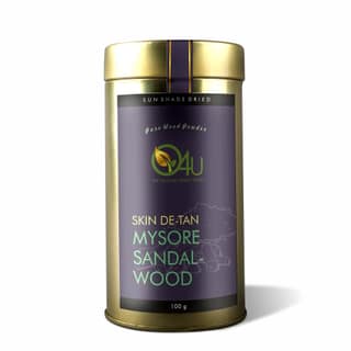 O4U Mysore Sandalwood Powder for De Tan, Glowing skin, Oil Control, Fades Acne Scars & Ageing Marks | Chandan Powder | USDA Certified, 100% Pure & Organic | (100g) O4U Mysore Sandalwood Powder for De Tan, Glowing skin, Oil Control, Fades Acne Scars & Age